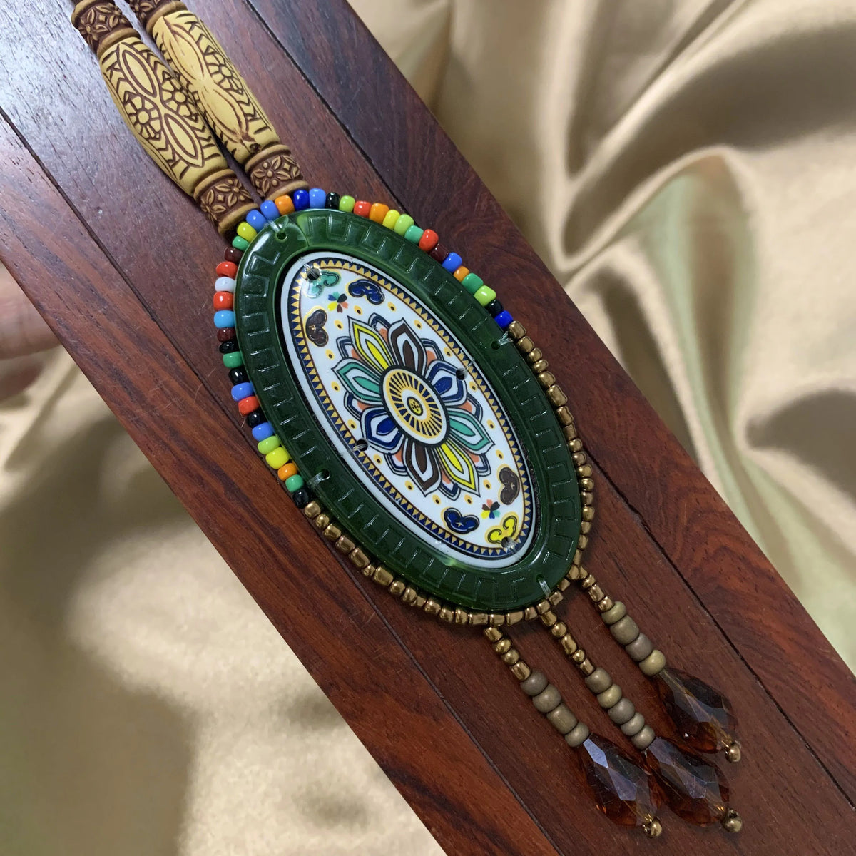 Handmade Beaded Leather Boho Necklaces