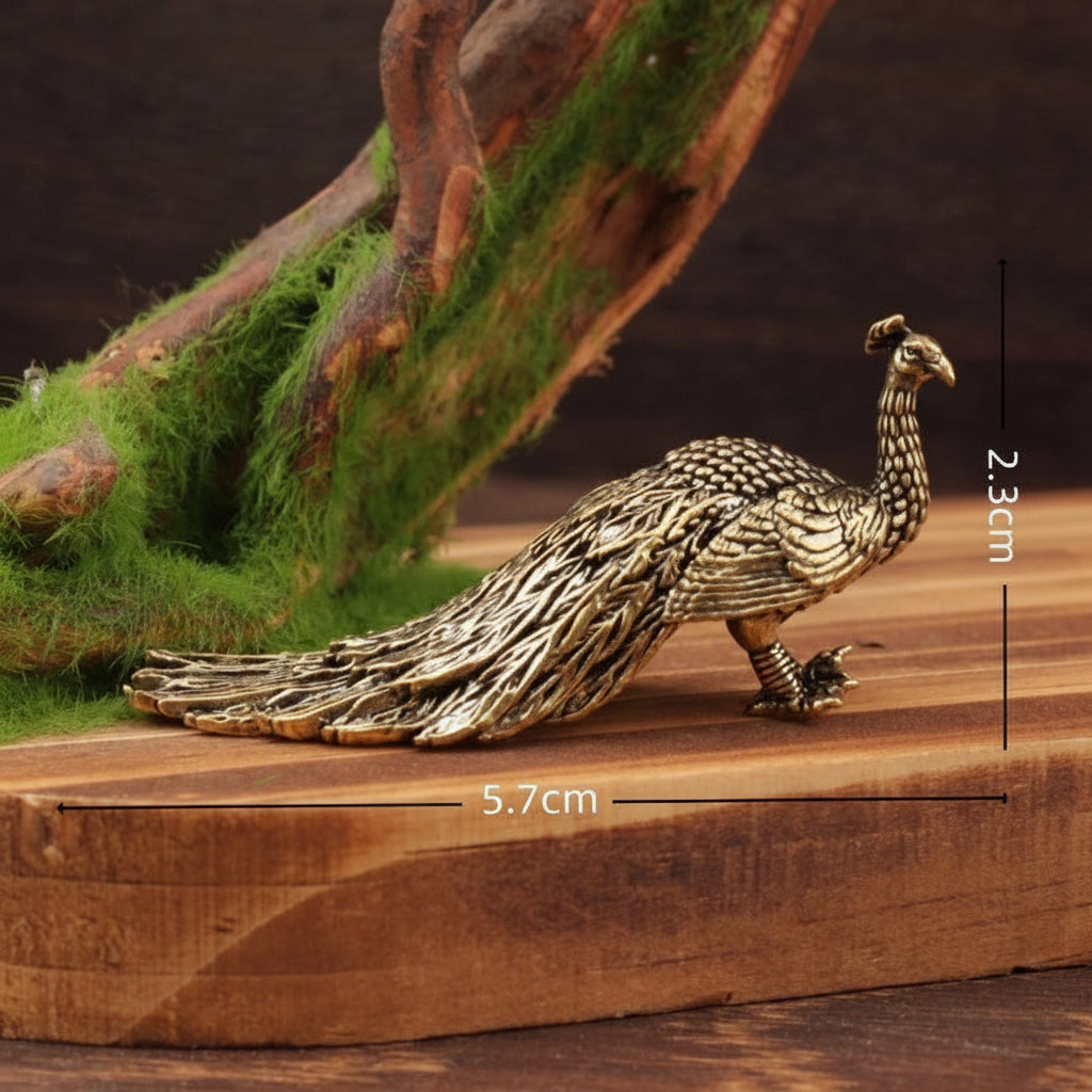 Brass Peacock Figure Tea Pet