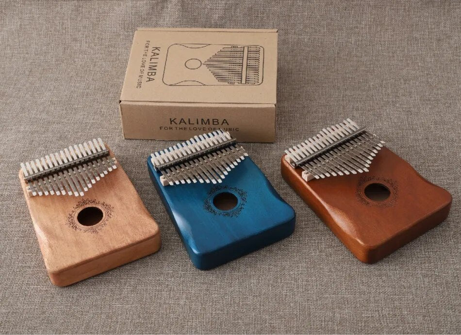 Kalimba Thumb Piano 17 Keys Mahogany Wood Musical Instrument