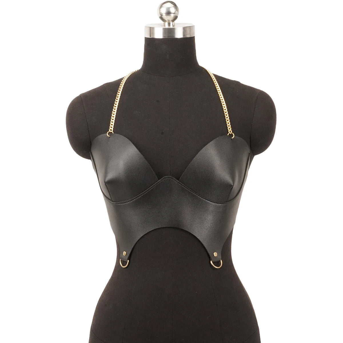 PU Leather Corset Top Bustier Top
