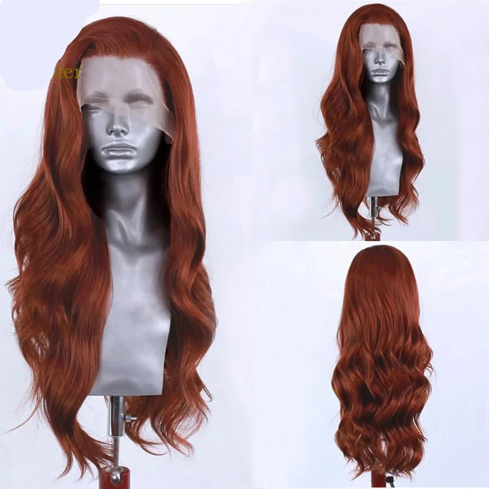 Long Soft Waves Wigs Side Part Soft Lace Front Wig Heat Resistant Fibre