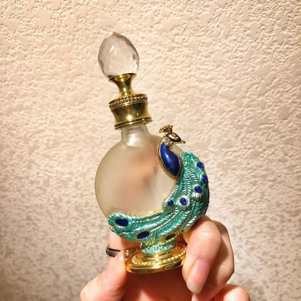 Peacock Perfume Bottle Refillable Essential Oils Potions Bottle