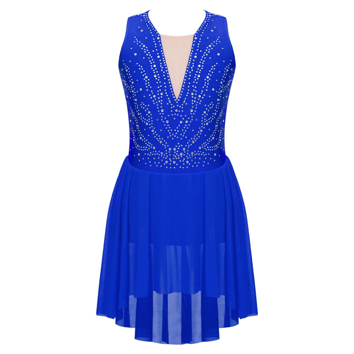 Girls Rhinestone Modern Contemporary Dance Ballet Dress Leotard Costume
