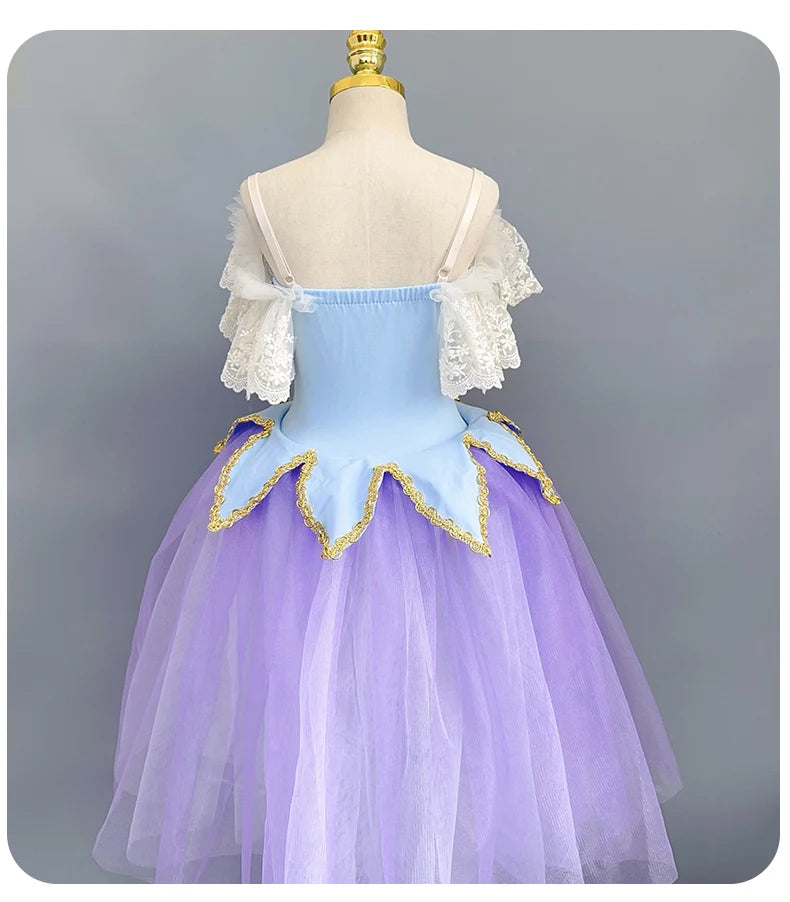 Fairy Tale Performance Ballet Long Tutu Dress Dance Costume