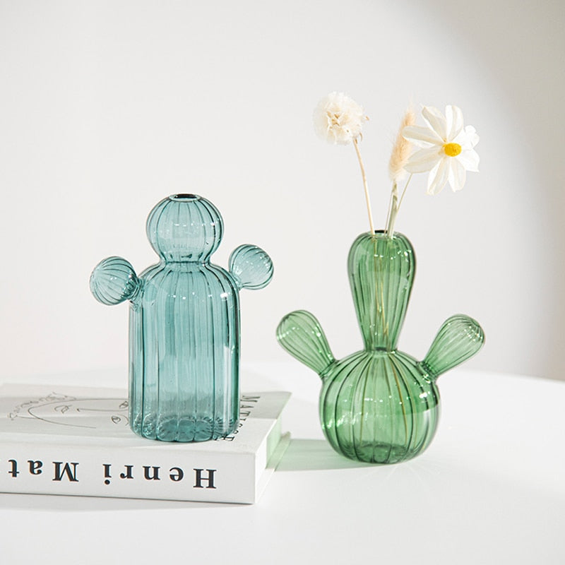 Cactus Glass Vase Hydroponics Plant Vase