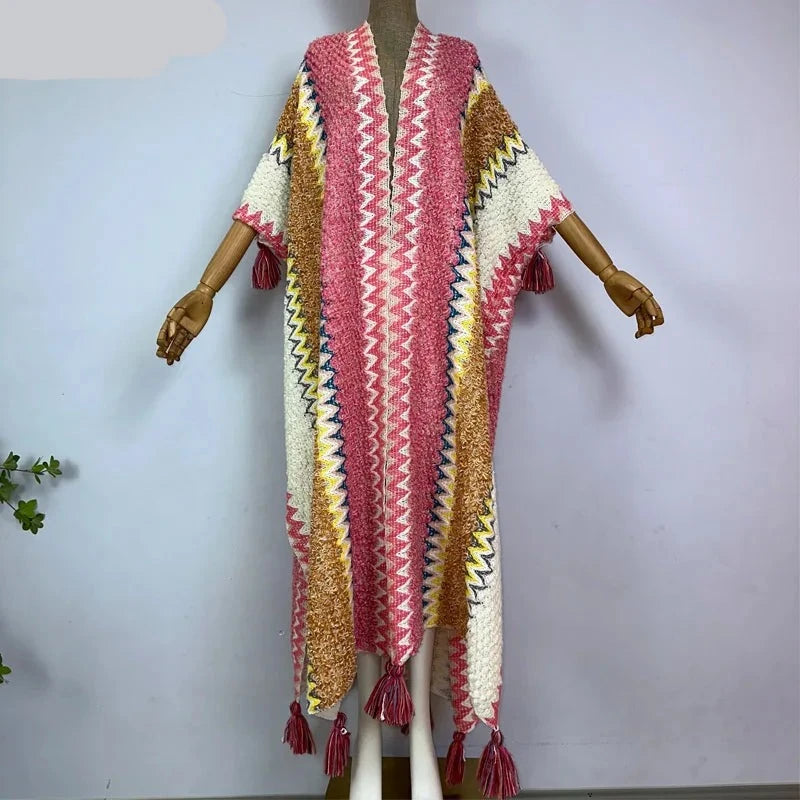 Huggelicious Tassel Knitted Long Cardigans 30 Colours