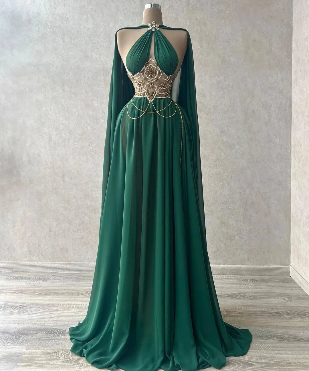 Persephone Goddess Gown Chiffon Custom Made Evening Dresses