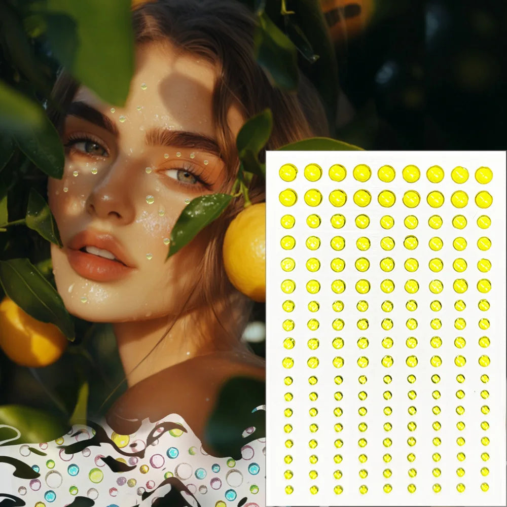 3D Water Drop Self Adhesive Dew Drops Eyes Face Makeup Stickers Festival Body Art Costume