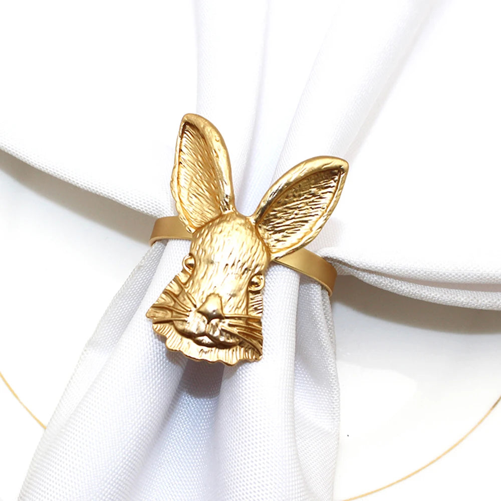 6Pcs Woodland Bunny Napkin Rings