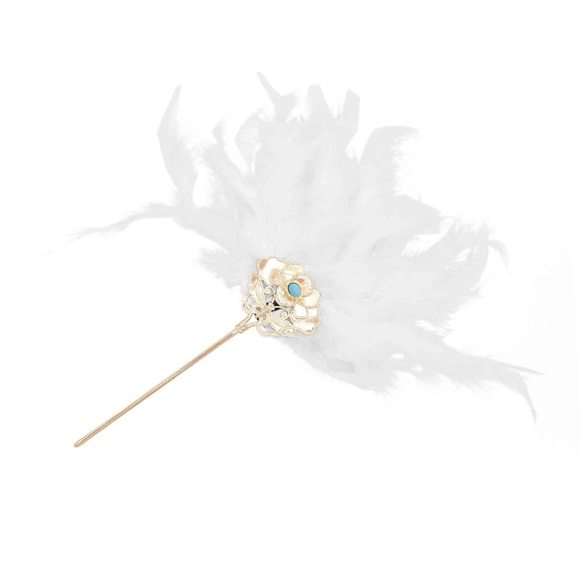 Peacock Feather Hairpins