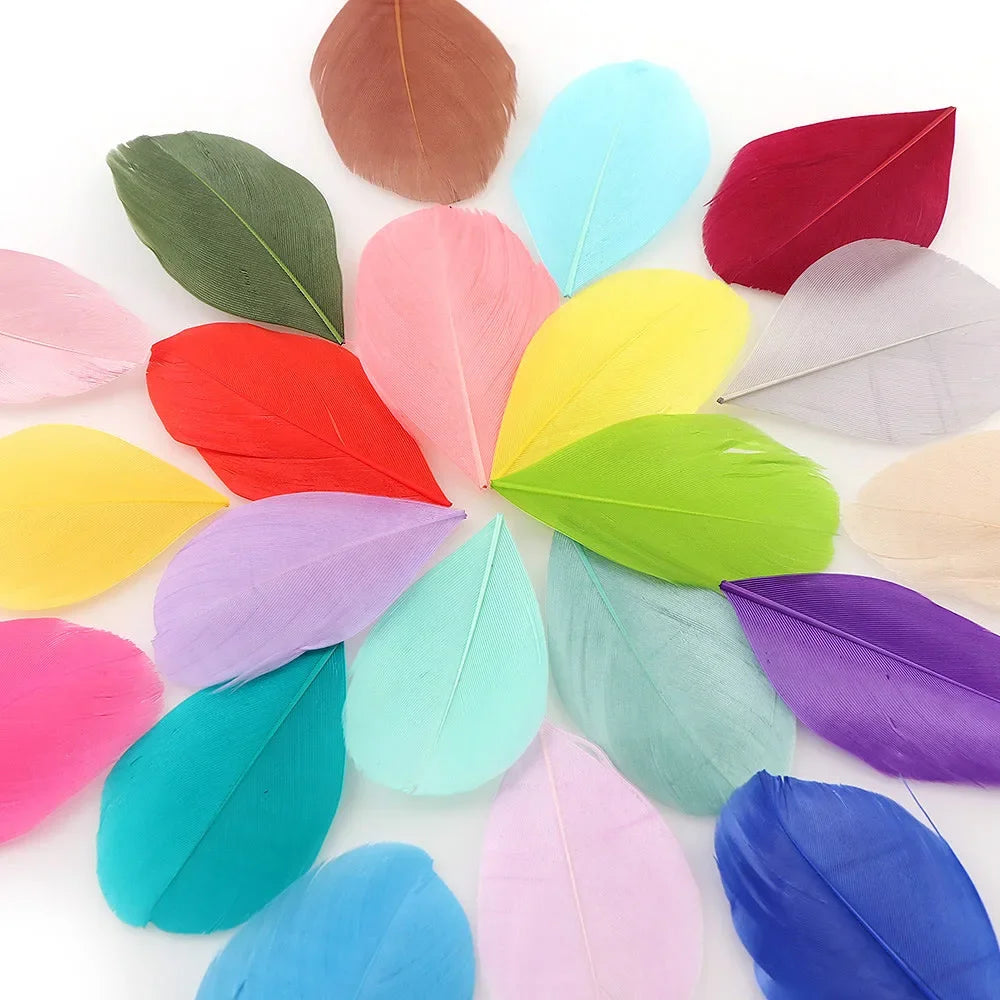 Fifty 4-8cm Floating Head Goose Feathers DIY Crafts and Jewellery Making