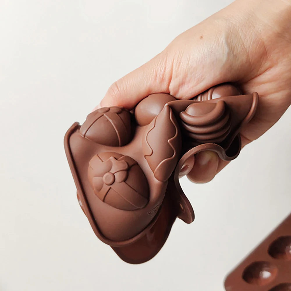 Chocolate Truffle DIY Easter Egg Silicone Mould Nonstick Cake Decorating Baking Candy Making