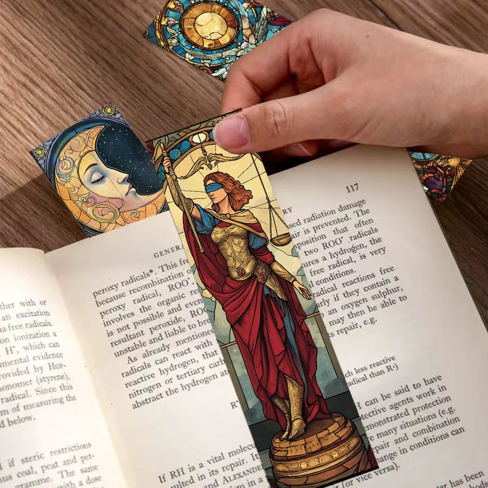 30pcs Stained Glass Window Bookmarks