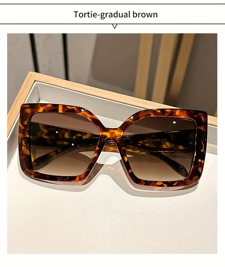 Astrid's Oversized Square Sunglasses with Gradient Lenses