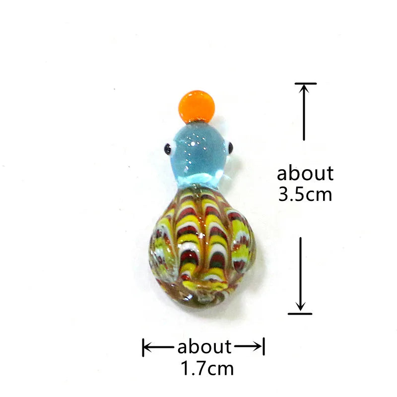 Glass Duck Mini Figurines Tea Pets