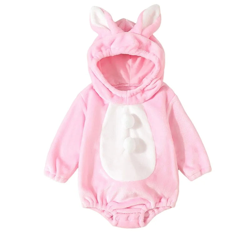 Winnie The Poo Costumes Baby Boys Girls Flannel Hooded Romper