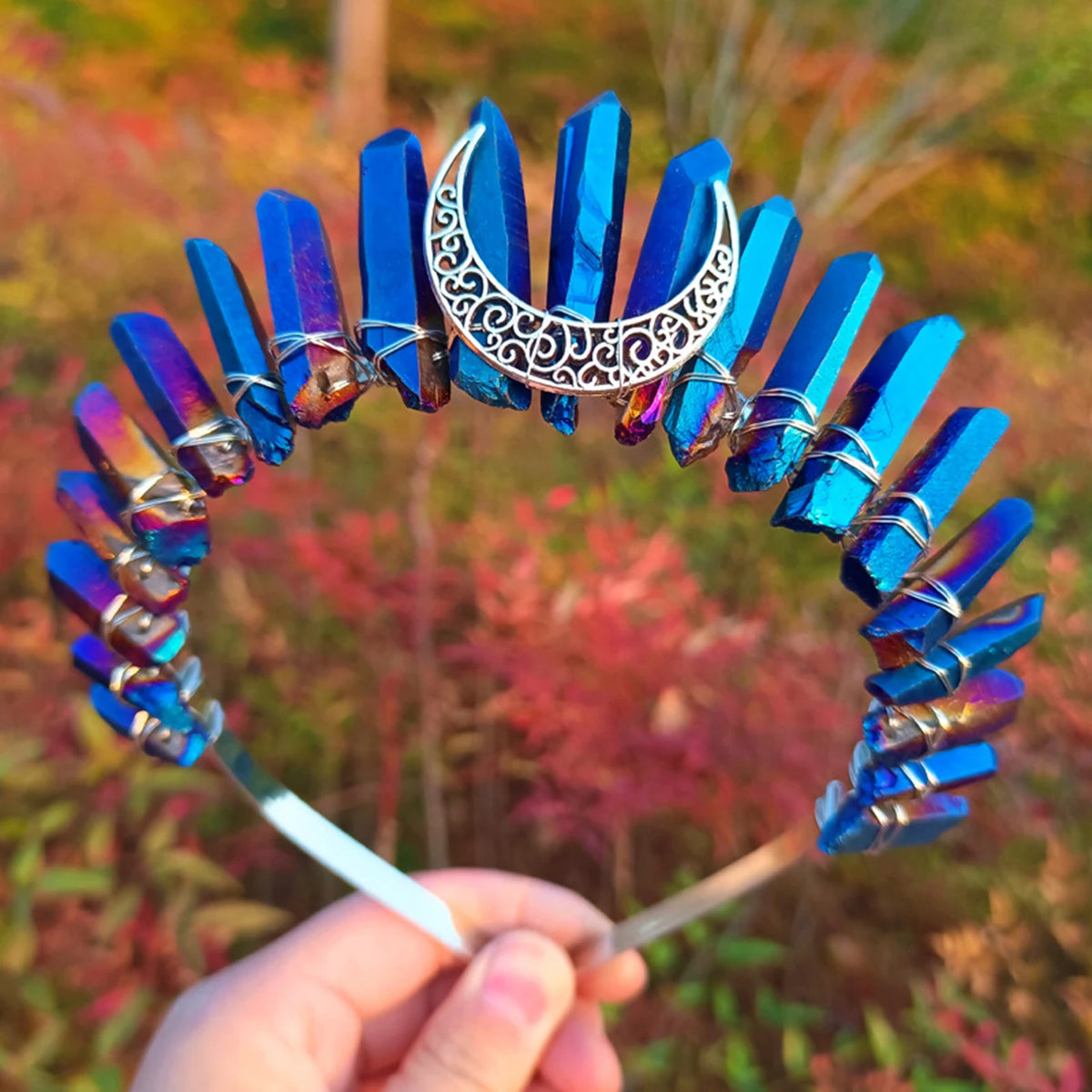 Goddess Crowns Raw Crystal Quartz Tiara Headbands