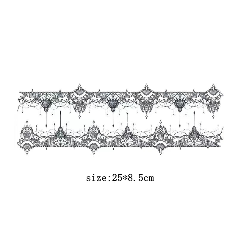 Lace Leg Garter Temporary Tattoo