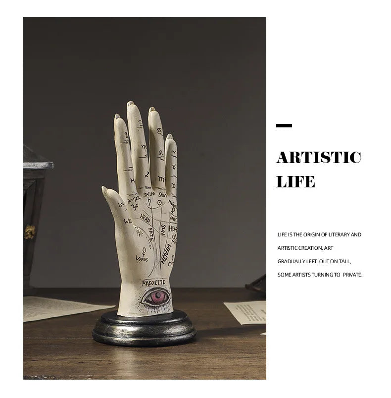 Hand of God Palmistry Statue Devil's Hand Demonic Figurine Halloween Decorations Dark Academia Home Decor