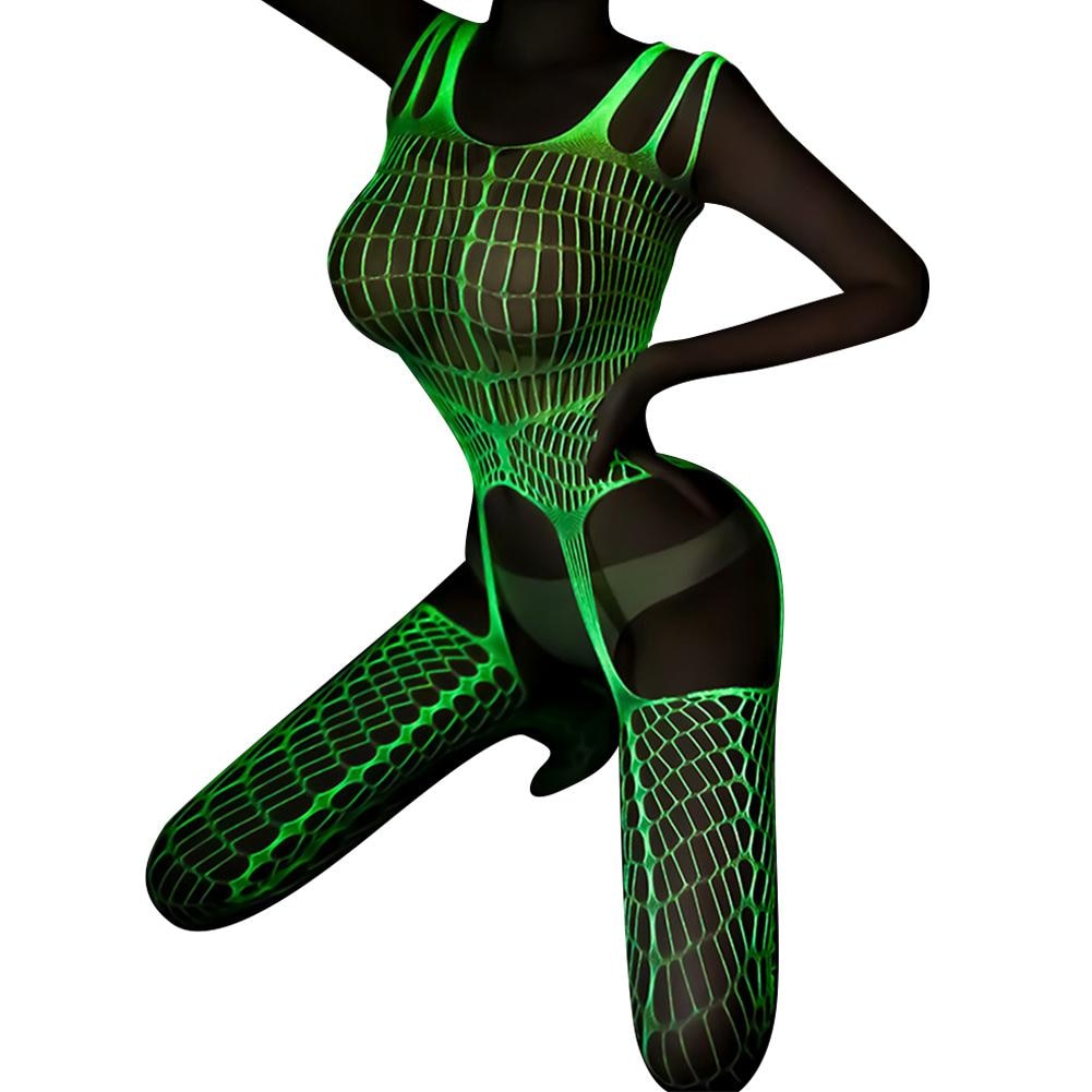 Glow in the Dark Fishnet Stockings and Body Suits