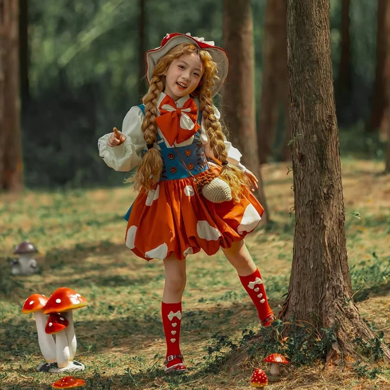 Handmade Little Red Mushroom Costume Set