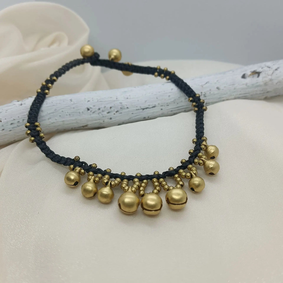 Bohemian Handmade Bells Natural Stone Beads Anklet