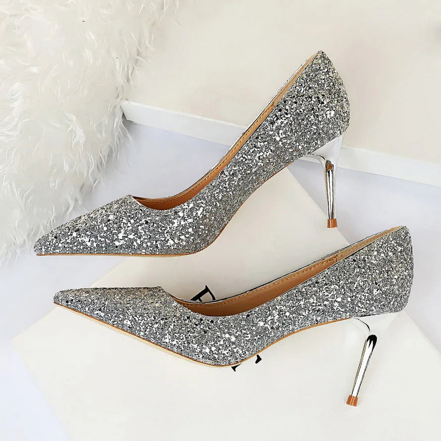 Magical Glittery High Heels in EIGHT Colours