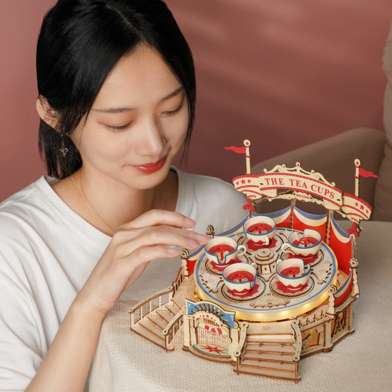 Tilt-A-Whirl Kit DIY Wooden Model Kit