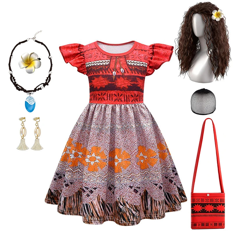 Princess Moana Little Girl Fancy Dress Halloween Cosplay Book Week Children's Costume