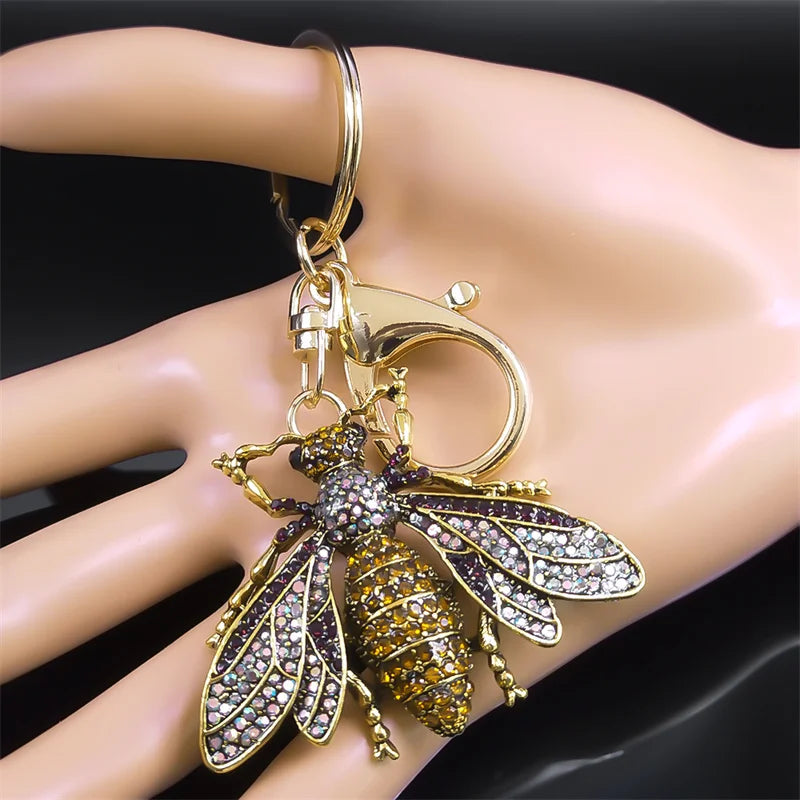 Crystal Bee Keyring