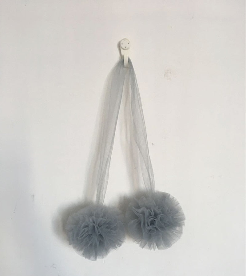 Netting Pompoms Canopy Decoration Nursery Kids Room Decor