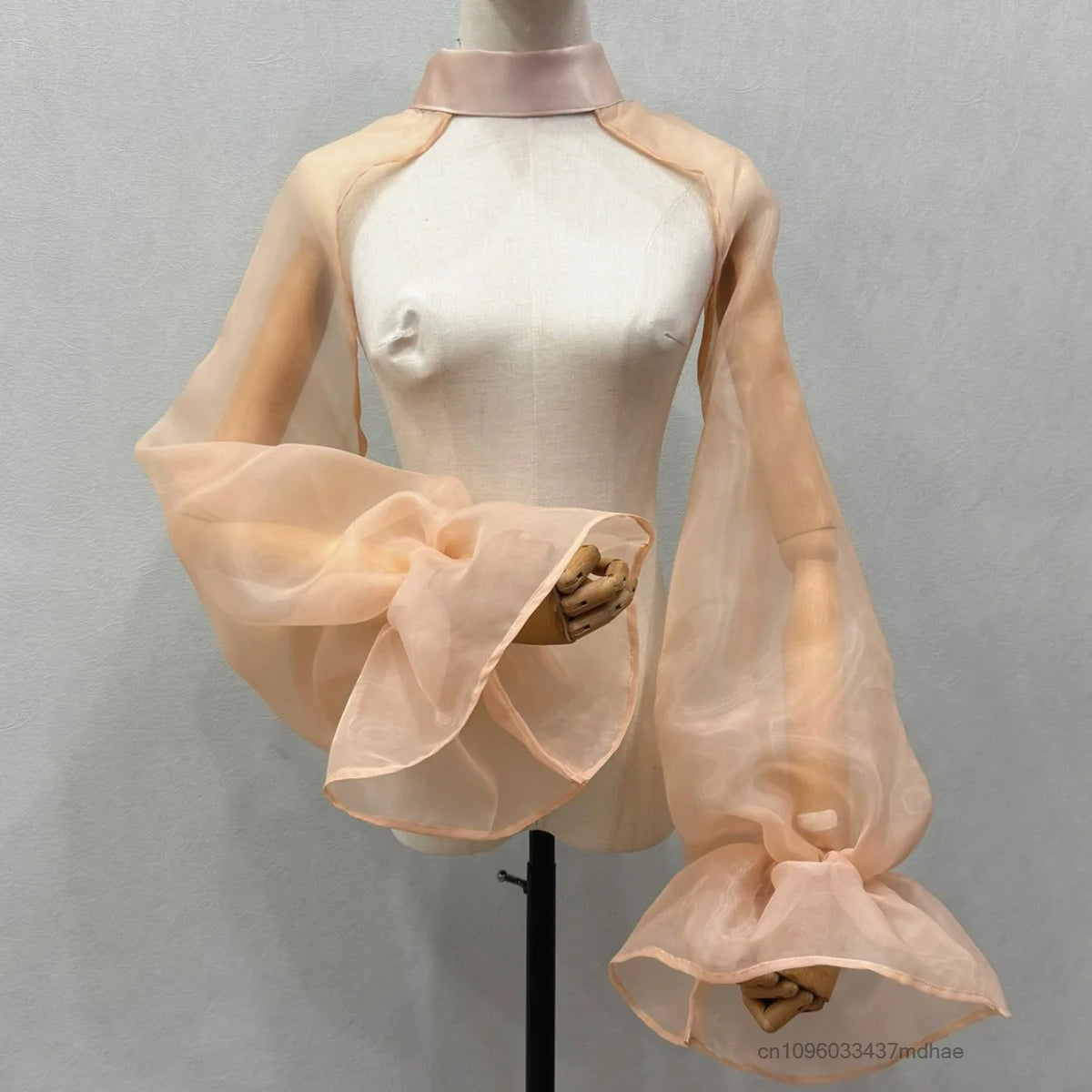 Chiffon Full Sleeves Shoulder Neck Covers Cosplay Dance Performance Wear