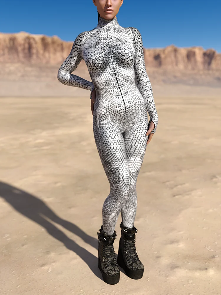 Snake Zentai Suit Women's Jumpsuit Festival Bodysuit Halloween Costume Rave Outfit Cosplay