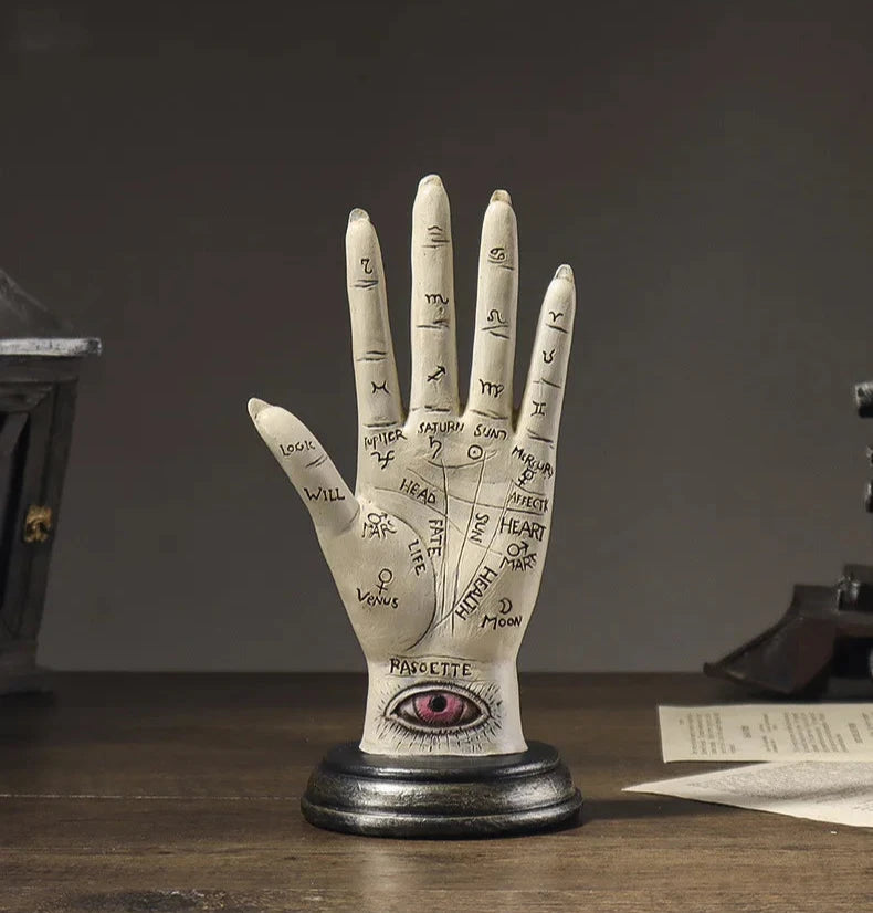 Hand of God Palmistry Statue Devil's Hand Demonic Figurine Halloween Decorations Dark Academia Home Decor