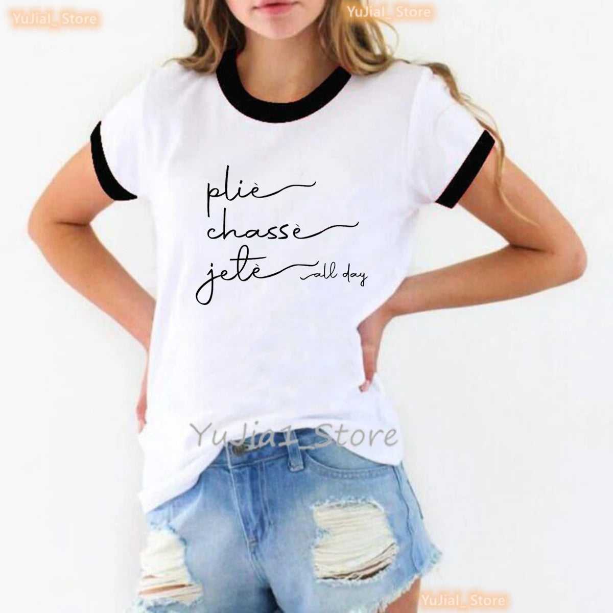Plie Chasse Jete All Day Ballet Dancer T-Shirt Ballerina Dance Coach Gift