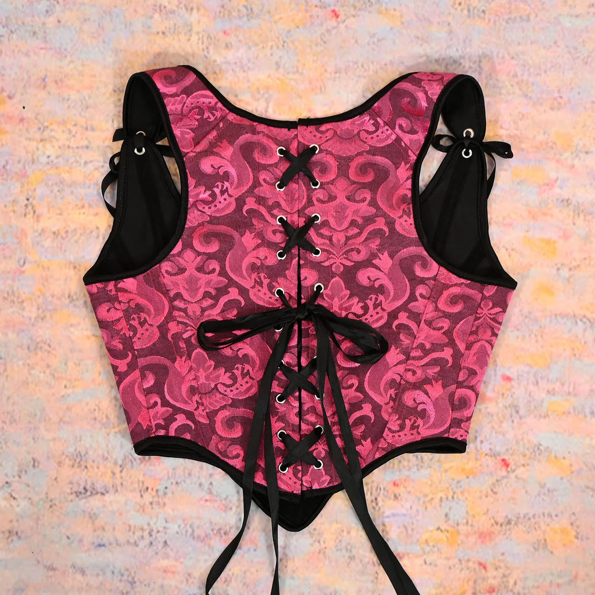 Jacquard Corset Bustier Overbust Boned