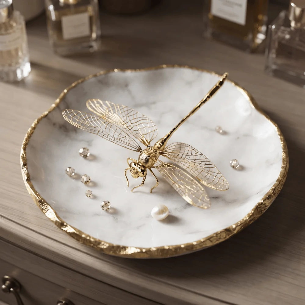 Handmade Dragonfly Ornament Tea Pet Decor Figurine