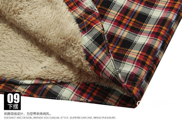 Woodsman Plaid Fleece Shirts Lightweight Jackets