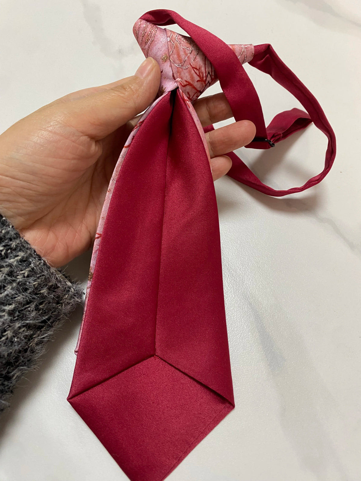 Sacred Heart Necktie Men Women Double Layer Red Knot-free Ties For Shirt Boy Girls Performance