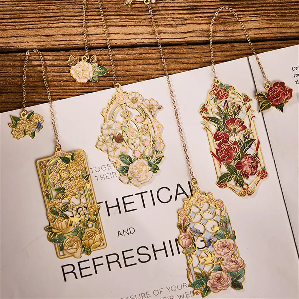 Metal Flower Bookmarks