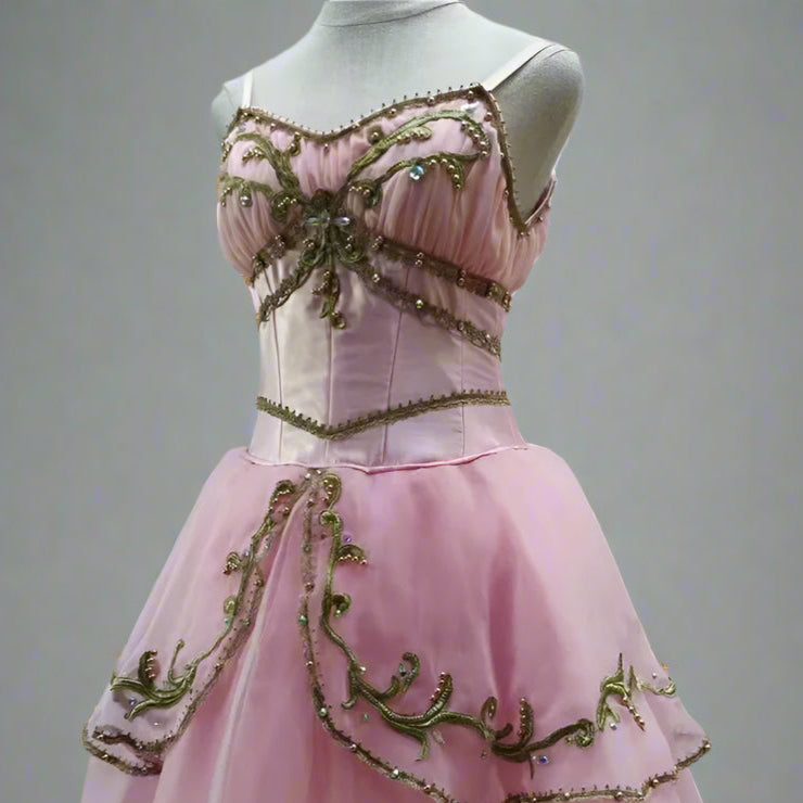 Le Réveil de Flore Dawn Goddess High-end Custom Made Professional Ballet Long Tutu Dress Competition Performance