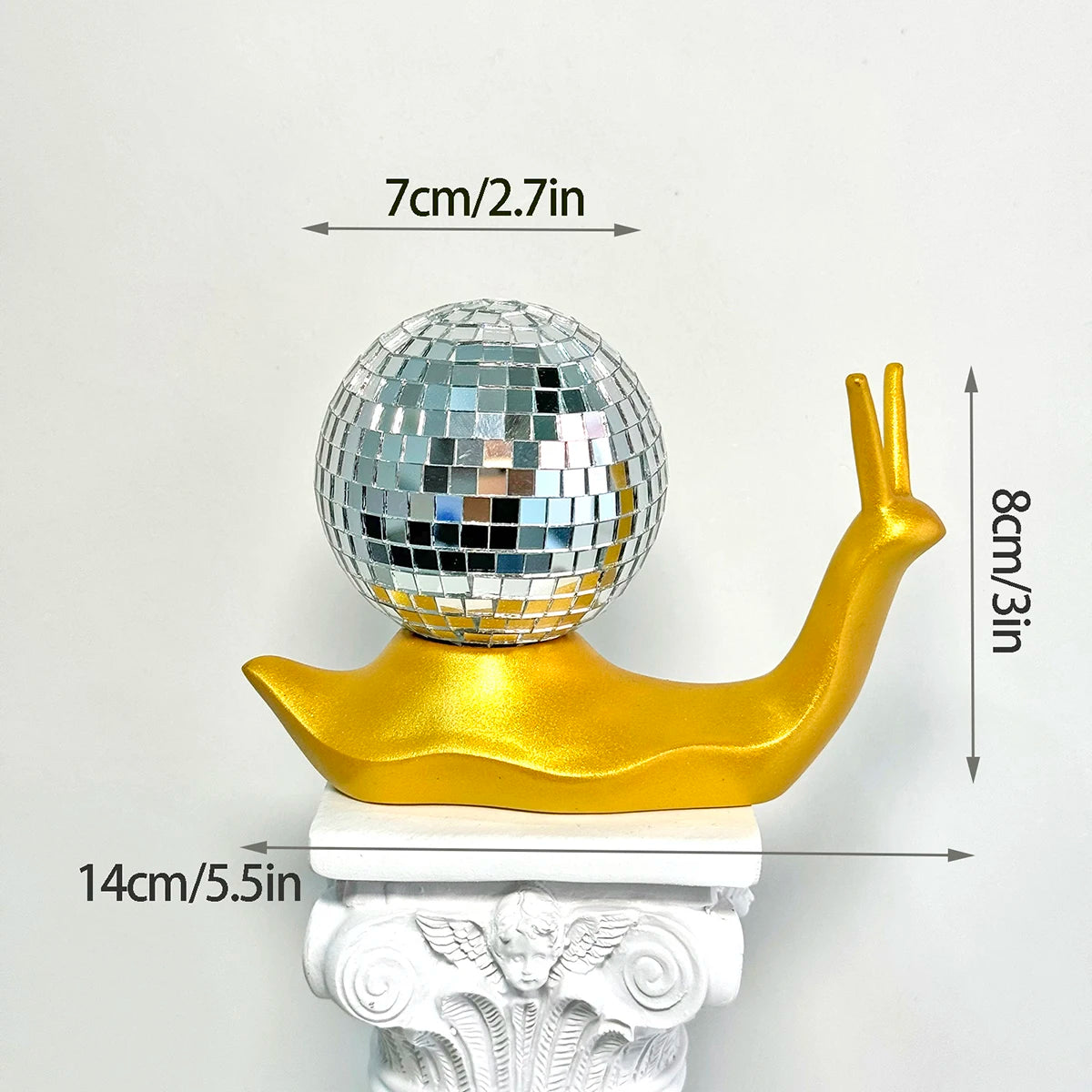 Disco Snail Mirror Ball Room Decor