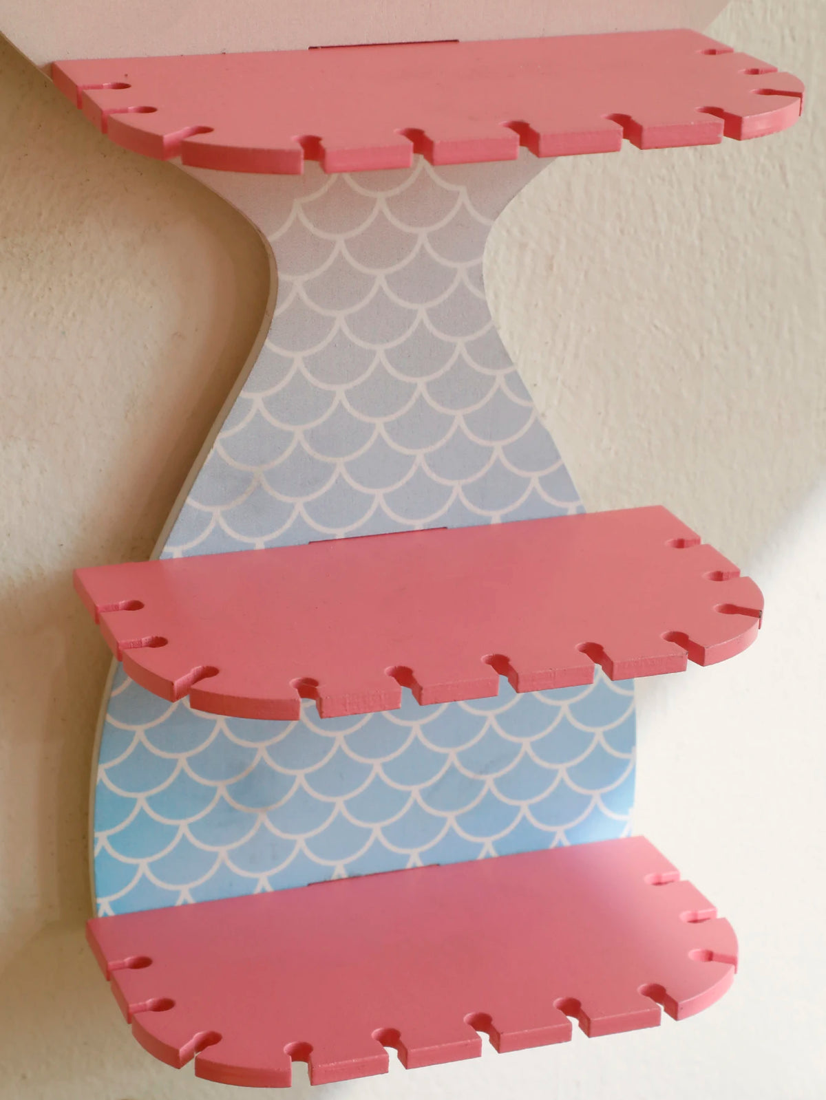 3 Tier Mermaid Tail Wall Floating Wall Shelf Jewellery Hair Accessories Display Shelves