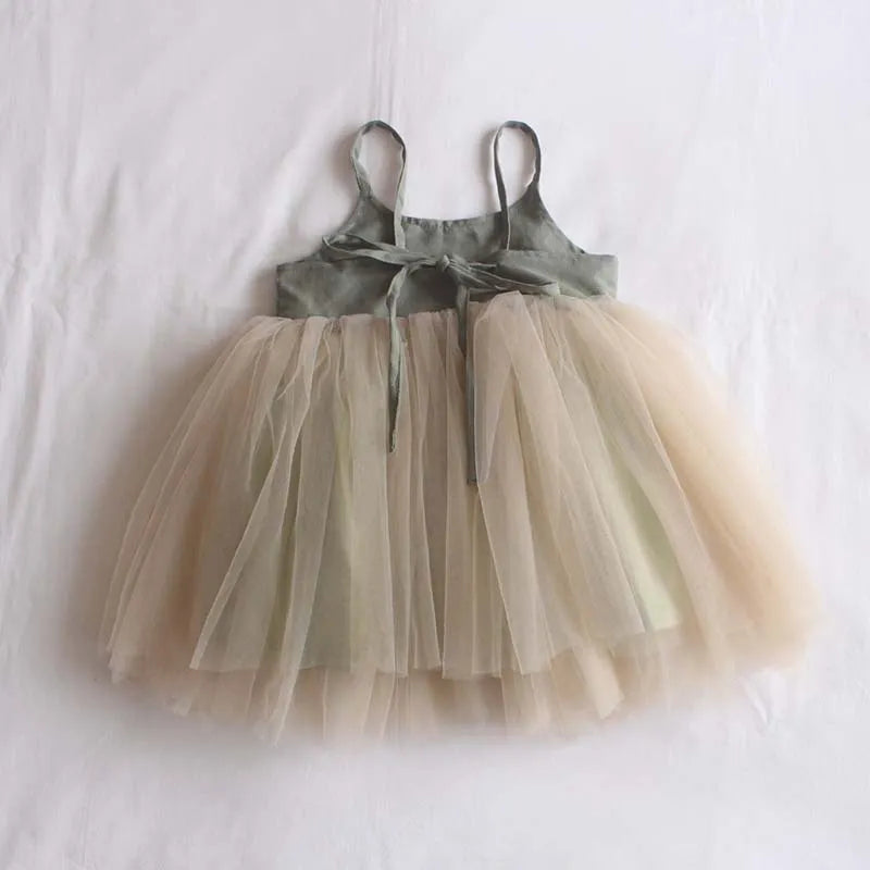 Bhoomie Baby Girl Toddler Cotton Linen Tutu Dresses