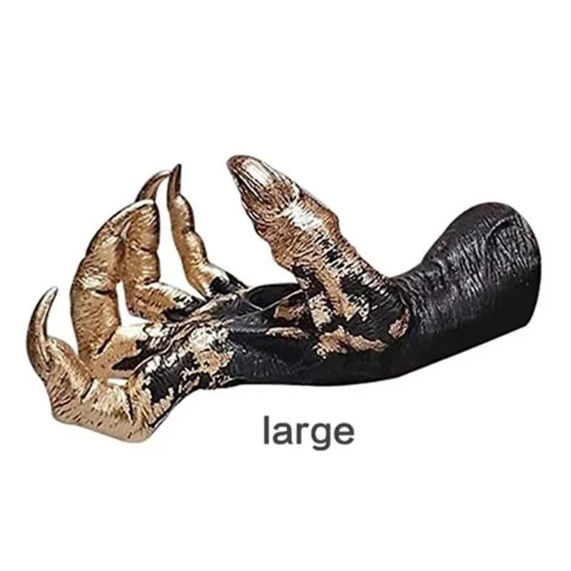 Golden Witch Hand Wall Hanging Statue Resin Art Sculpture Halloween Decoration