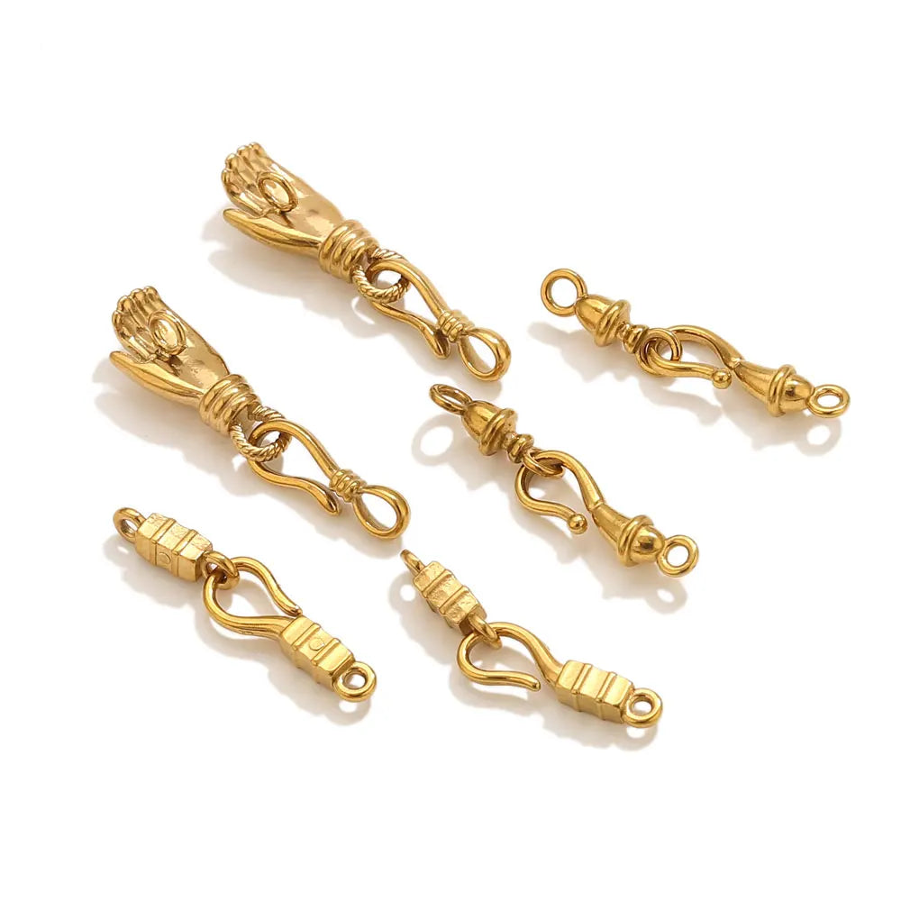 5pcs Stainless Steel Clasp Connectors For DIY Jewellery Making Lobster Clasps Hook Bracelet Necklace Findings