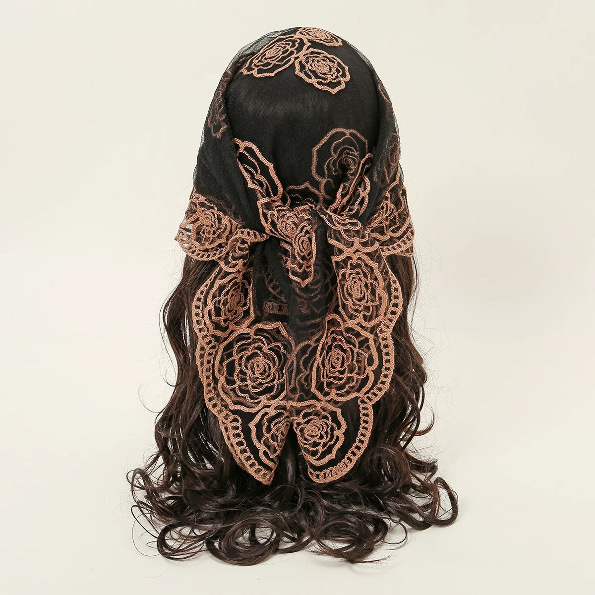 Lace Paisley Embroidered Square Bandana Scarf 23 Colours