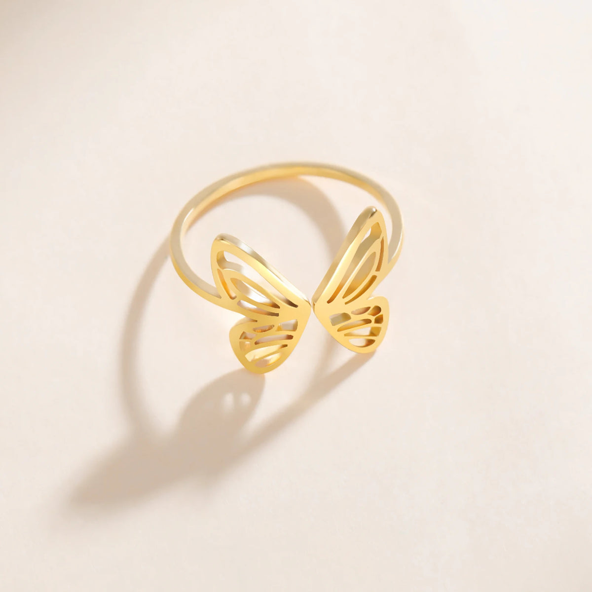 Open Butterfly Ring Stainless Steel Gifts Under $10