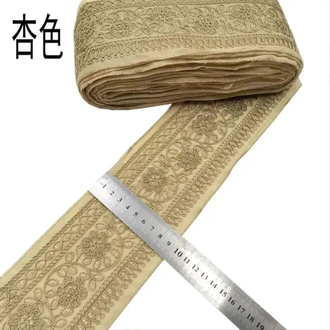 1 Yards Embroidered Rose Lace Trim Jacquard Ribbon DIY Craft Making Sewing Supplies