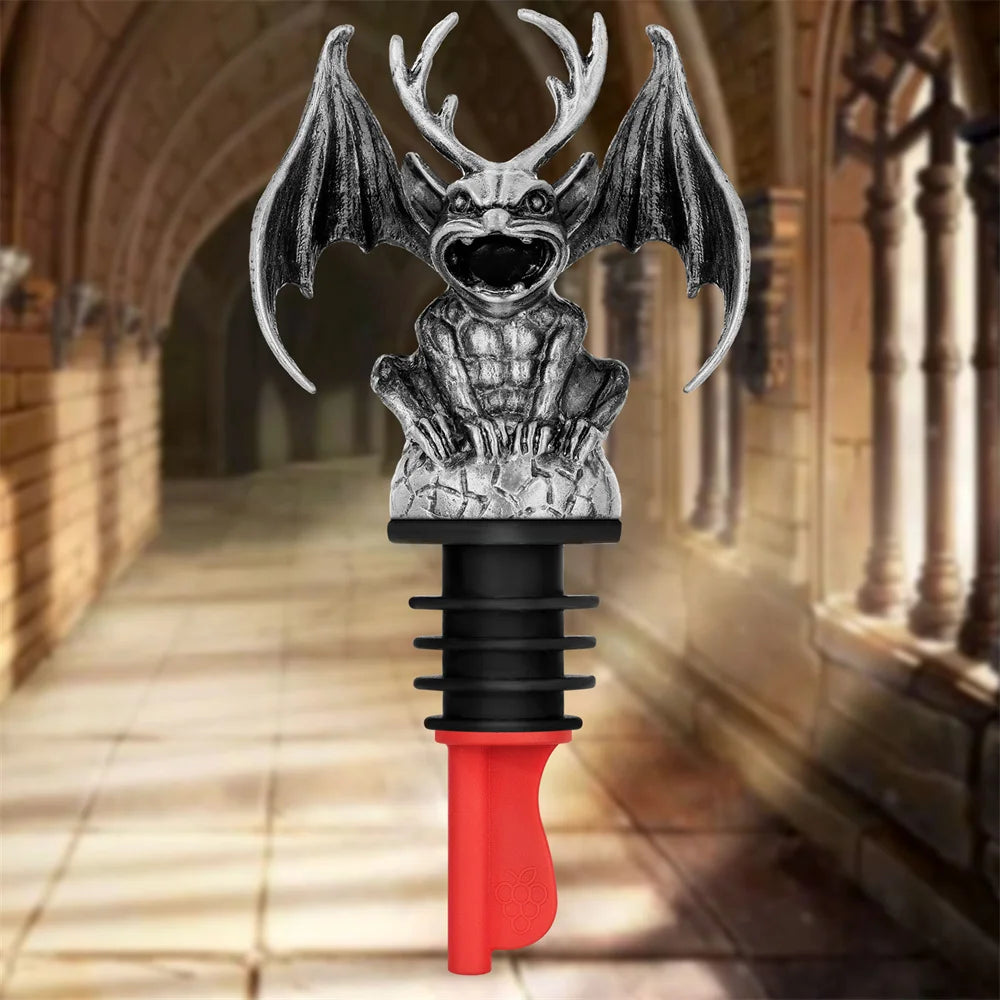 Gargoyle 2-in-1 Wine Pourer and Bottle Stopper Bar Tools Wine Aerators